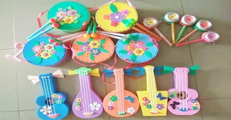 Các đồ dùng âm nhạc tự làm cho trẻ em bằng phế liệu độc đáo