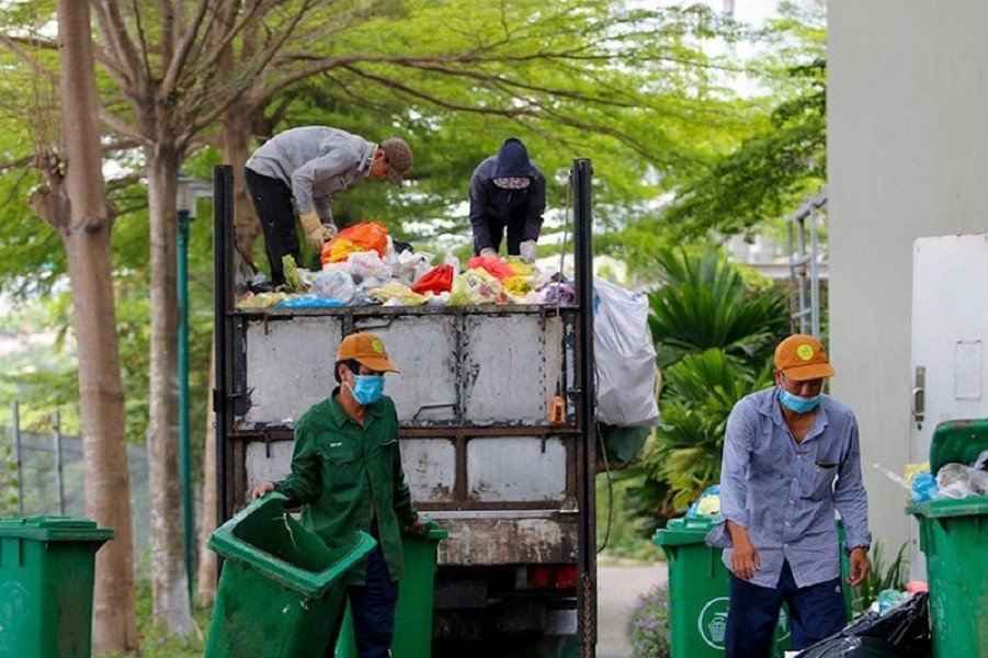 Rác sinh hoạt khu chung cư